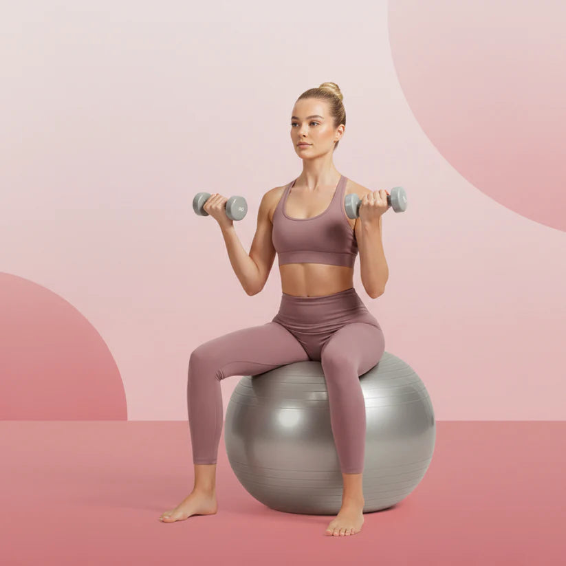 Heavy Duty Gym Ball Non-slip Stability Ball With Foot Pump For Total Body Fitness