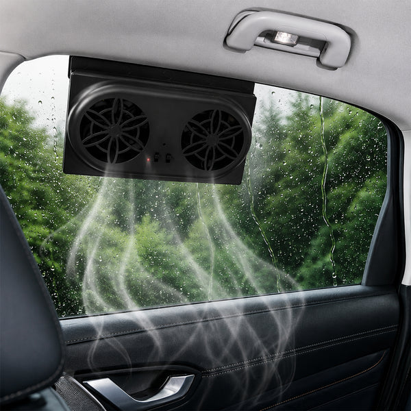Solar Powered Car Window Ventilation Fan – Triple Fan Cooling System