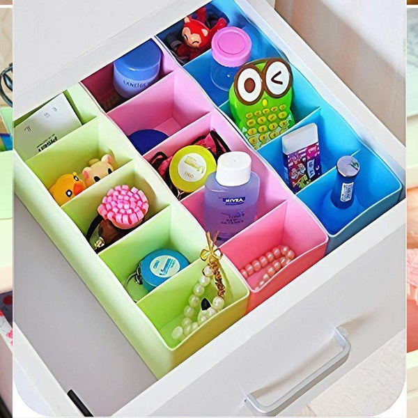 5-compartments Socks-handkerchief-underwear Storage Box Socks Drawer Closet Organizer Storage Boxes (Pack Of 2) - 235