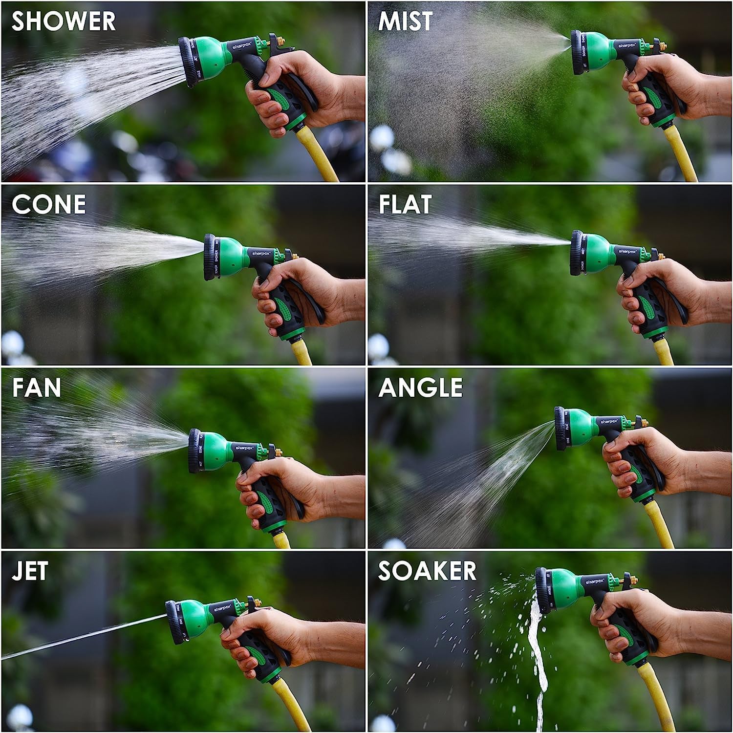Multi-pattern Garden Hose Spray Nozzle (1 Pc)