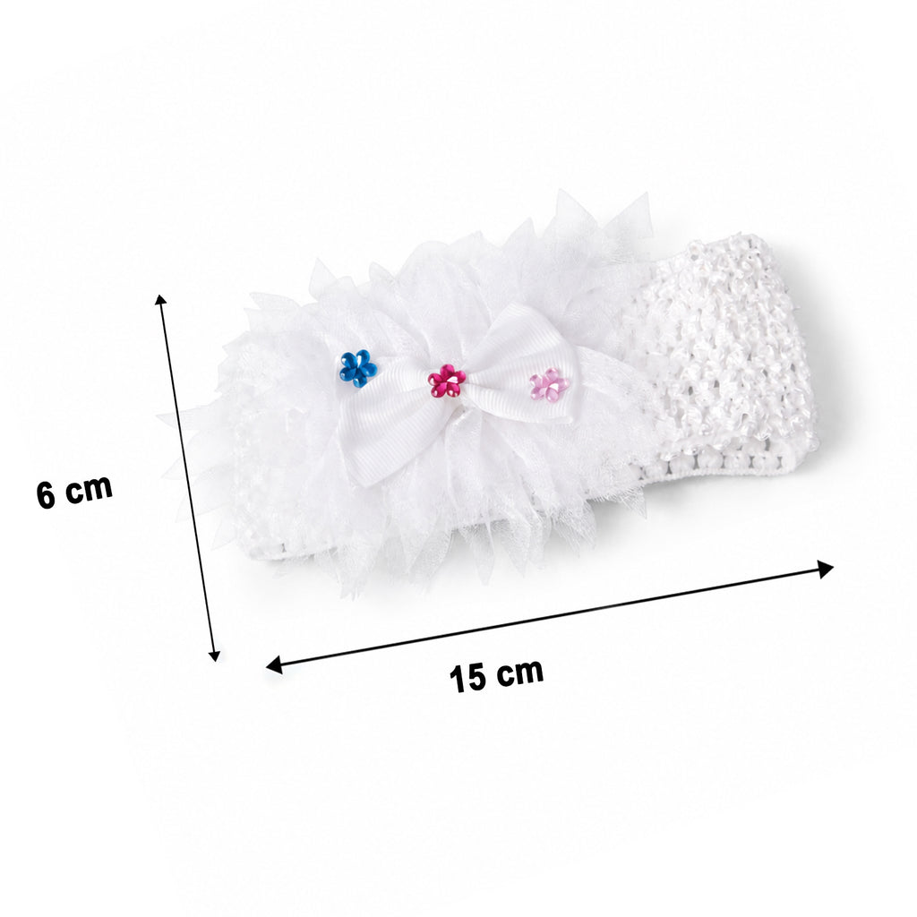 Cute Soft Elastic Floral Baby Headband Stylish Stretchable Hair Band (1 Pc)
