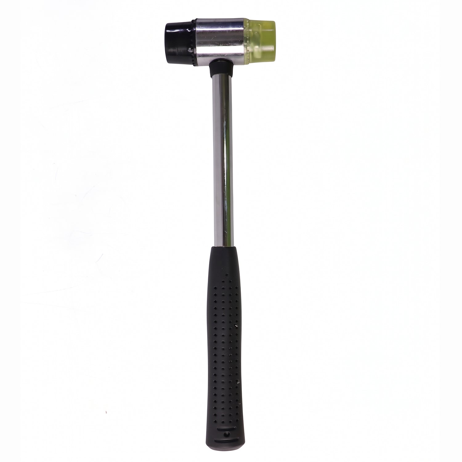 Double Head Rubber Hammer Soft Mallet With Steel Handle Non Slip Grip (1 Pc)
