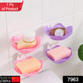 7963 Dabble Layer Flower Self Draining Soap Dish Holder Bathroom Shower Soap Holder Dish Storage Plate Tray For Bathroom Kitchen Bathtub
