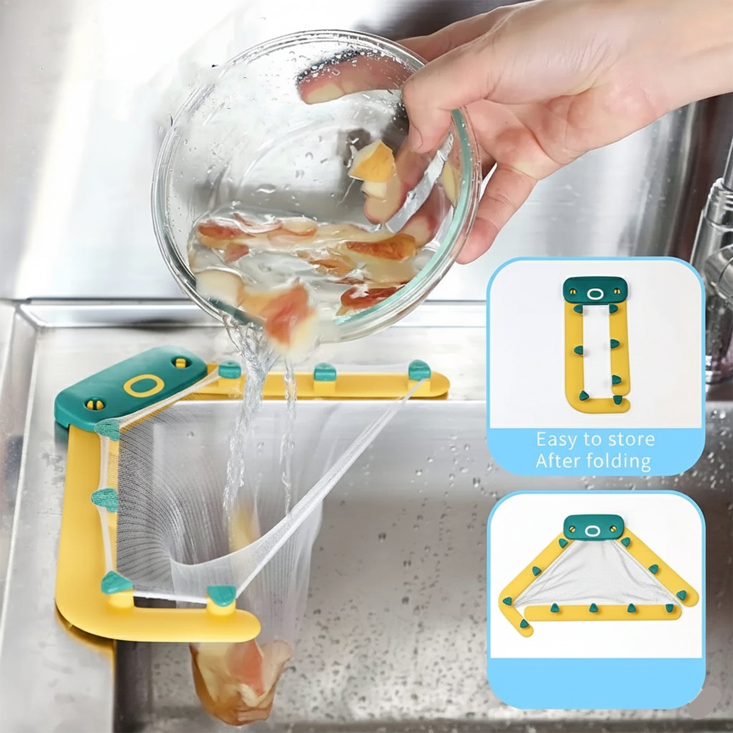 Premium Multipurpose Kitchen Sink Corner Filter Holder Set