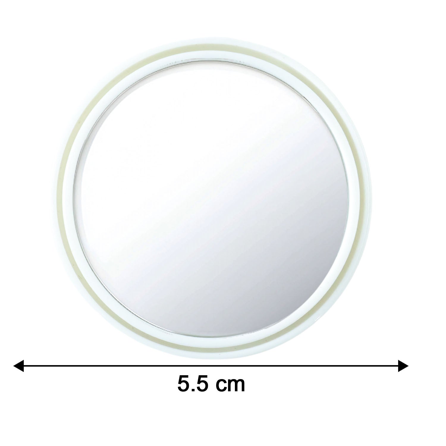 White Round Car Blind Spot Rear View Mirror Set (2 Pc)