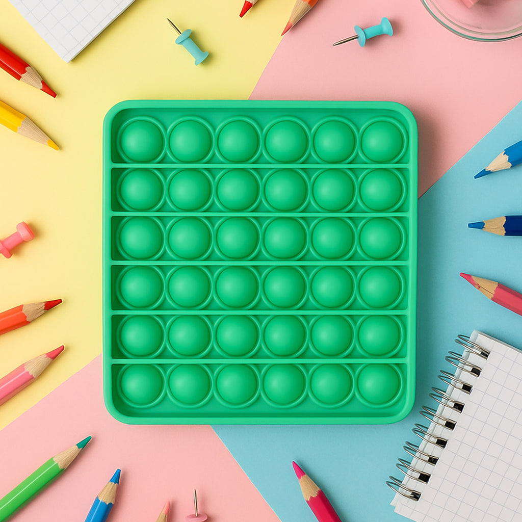 Premium Square Shape Silicone Pop It Fidget Toy (1 Pc)