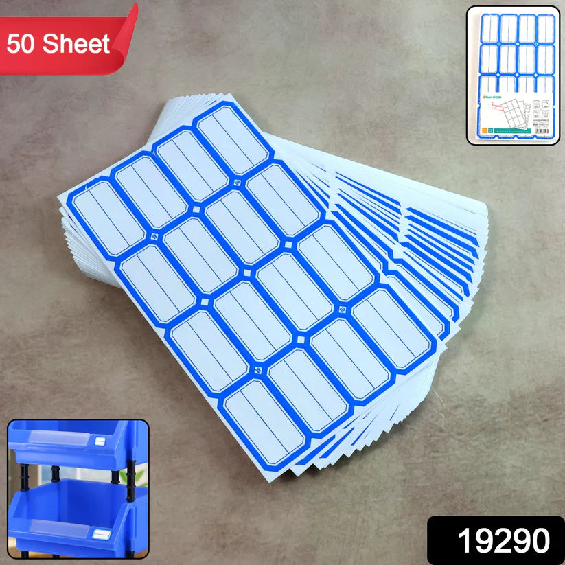 Multipurpose Blank Label Sticker Sheets (50 Sheet Set)