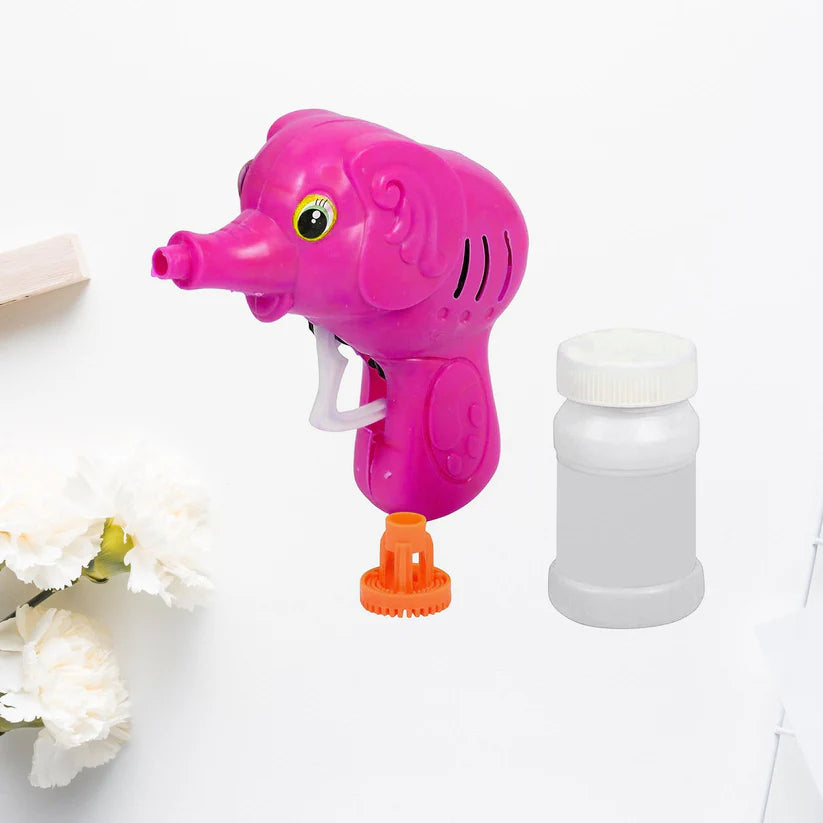 Bubble Gun Elephant Hand Pressing Bubble Gun Toy For Kids Bubble Liquid Bottle With Fun Loading - 4449