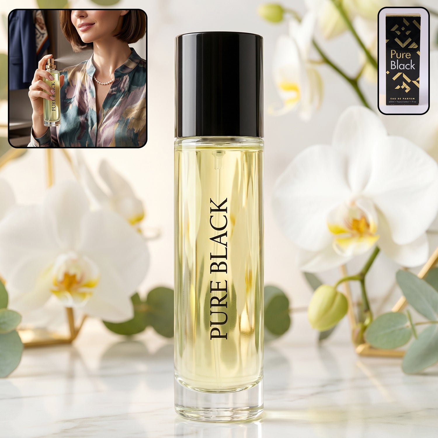 Pure Black Eau De Parfum Spray (1 Pc 30 Ml)