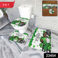 3 In 1 Bathroom Mat Set (1 Set Mix Design)