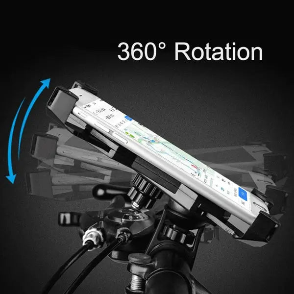 Bike Accessories Anti Shake & Stable Cradle Clamp Universal Bike/Motorcycle/Bicycle Handlebar Mount Rotation Phone Mount/Phone Holder Hands | Premium, Durable, Compact, Organizer