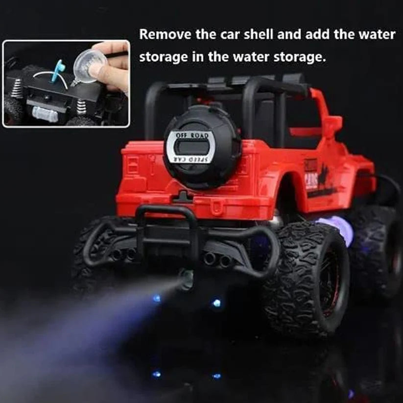 Mist Spray Race Car Toy Off Road Speed Car With Smoke (Water Sprayer Mist With Light) High Strength Climbing Power  Smoke Effect (Color May Vary) Kids - 17864