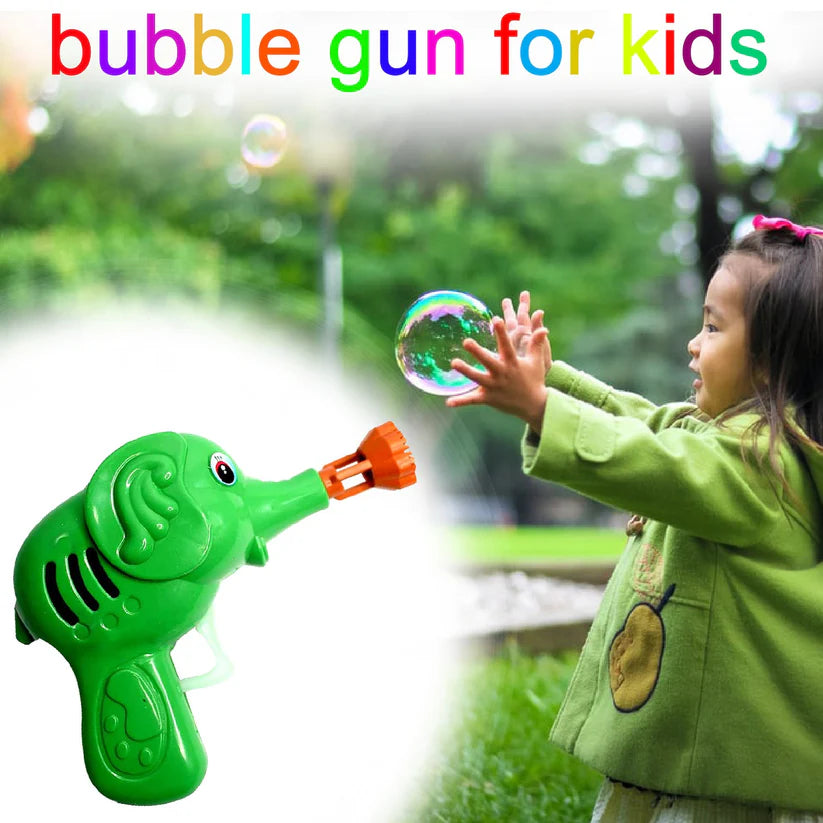 Bubble Gun Elephant Hand Pressing Bubble Gun Toy For Kids Bubble Liquid Bottle With Fun Loading - 4449