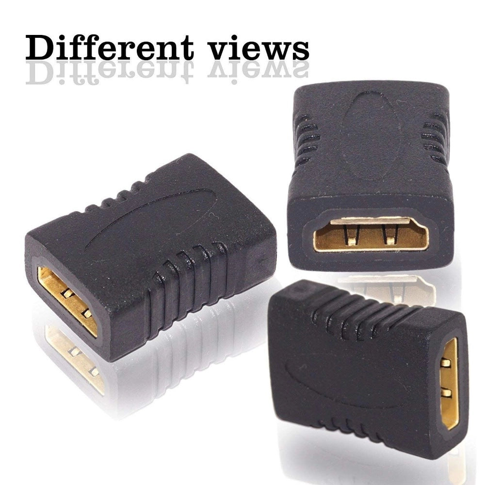 HDMI Adapter Female to Female Extender Jointer Black (Black)