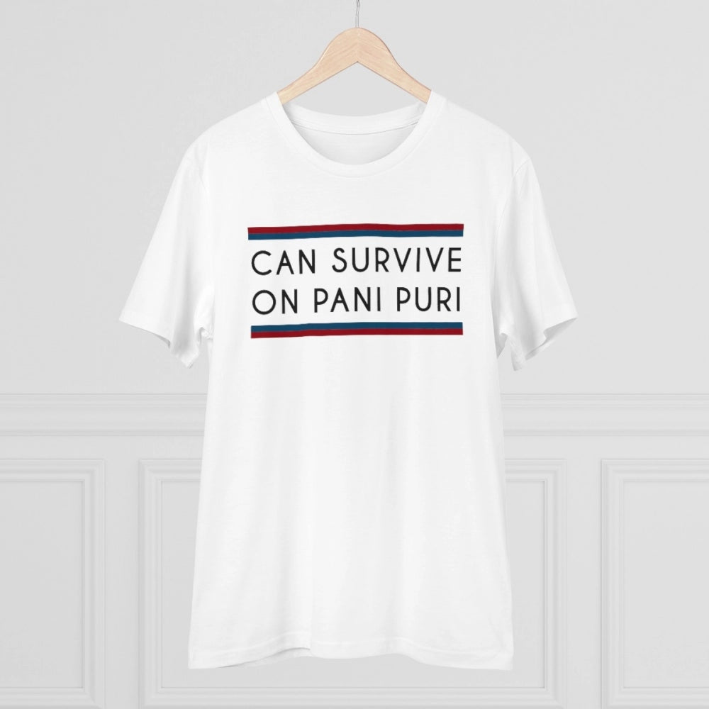 Men's PC Cotton Quotes Printed T Shirt (Color: White, Thread Count: 180GSM)