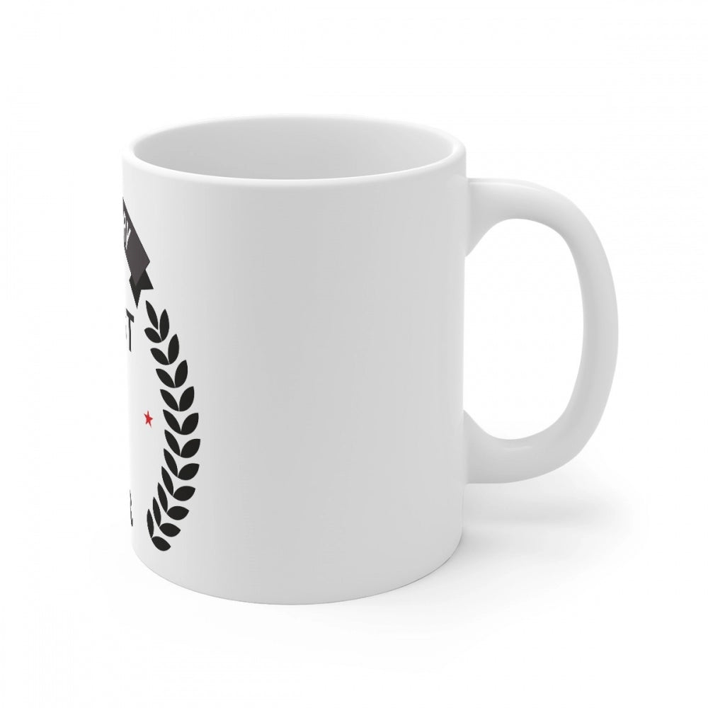Ceramic 25th Anniversary Printed Coffee Mug (Color: White, Capacity:330ml)