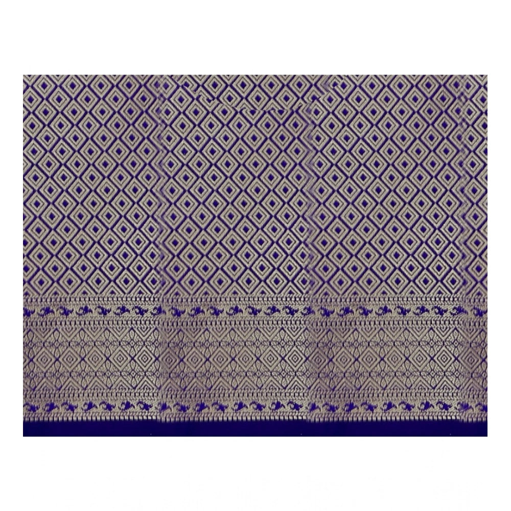 Women's Jacquard Woven Saree With Unstitched Blouse 5.5Mtr (Pink)