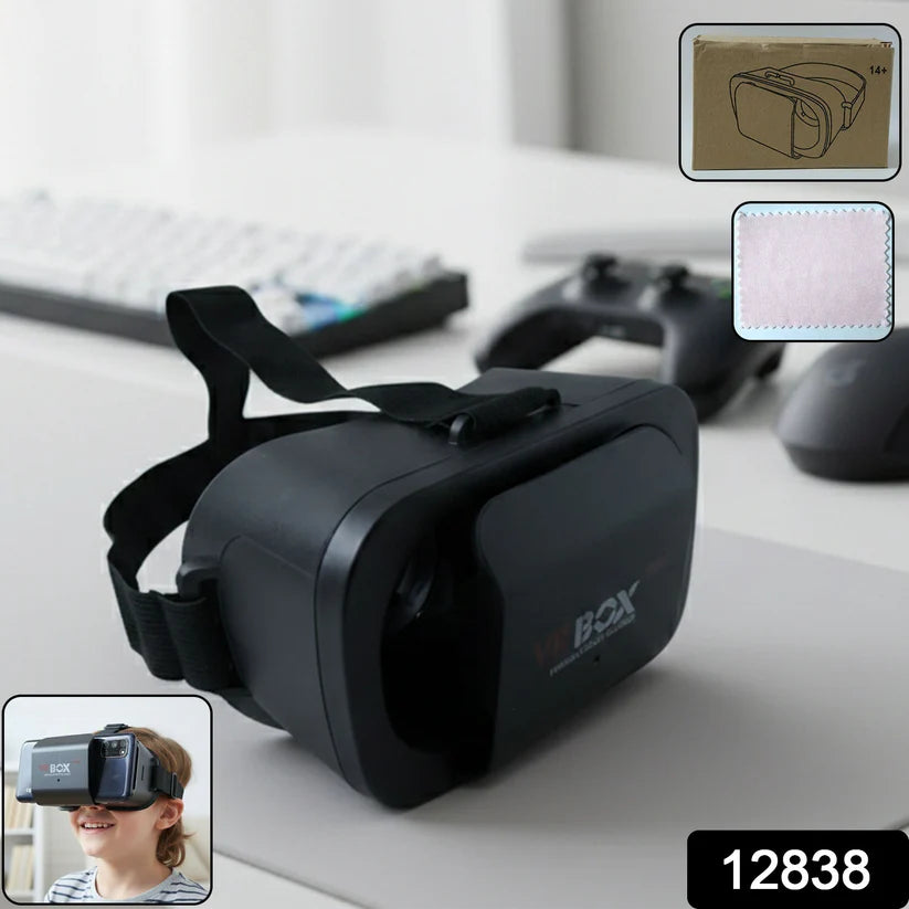 3d Vr Glasses Virtual Reality Goggles Headset For All Smartphonevr Goggles-for 3d Vr Movies Video Games (1 Pc) - 12838