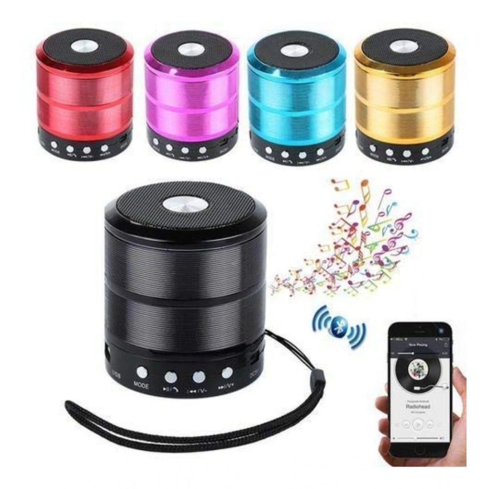 Plastic Rubber Wireless WS887 Bluetooth Speaker (Black)