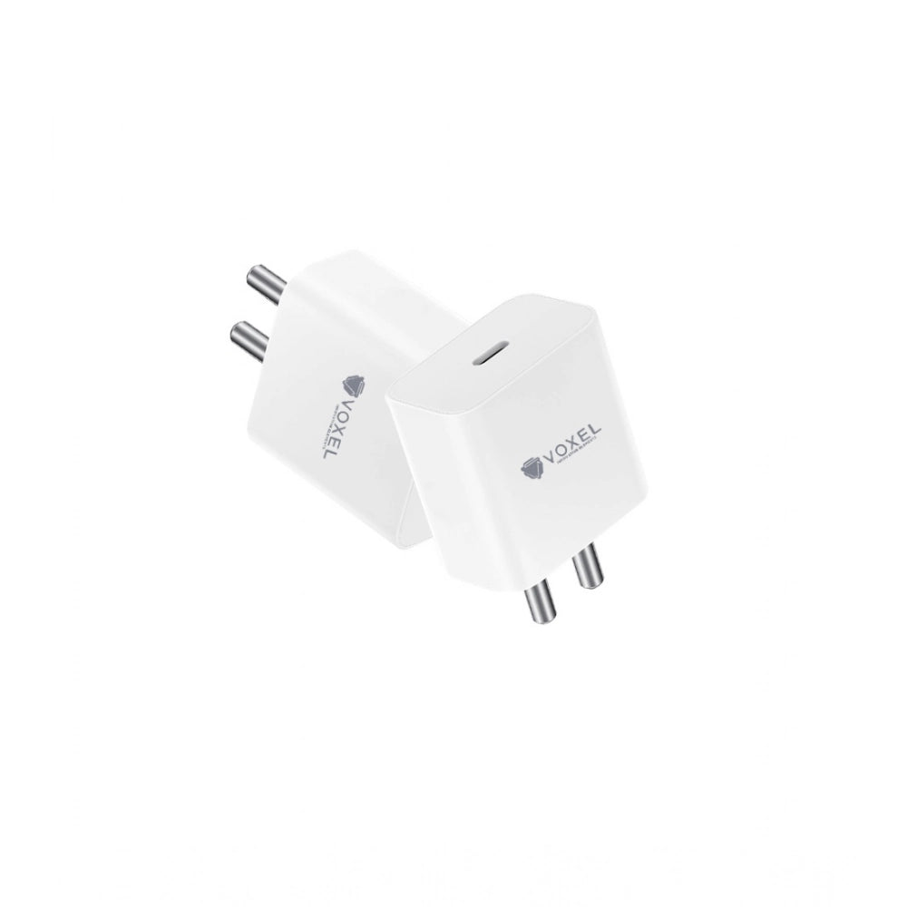 VOXEL 100 Watt ' C ' Port PD Fast Charger AB Plastic (White)