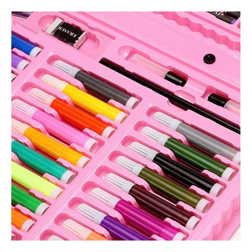 Plastic Deluxe Art Drawing Set For Kids Drawing And Painting 150Pcs Set (Multicolor)
