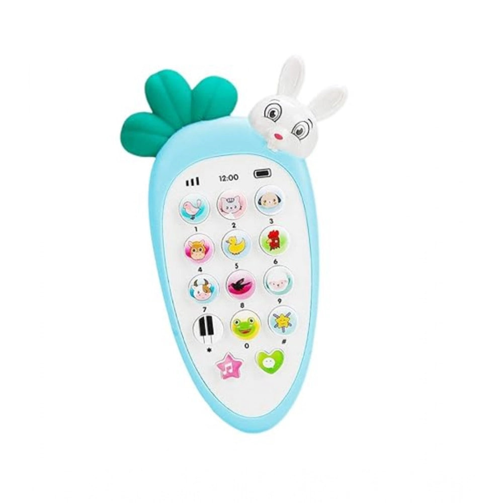 Plastic Rabit Mobile Phone Toy For Kids With Music And Light Early Educational Smart Phone (Multicolor )
