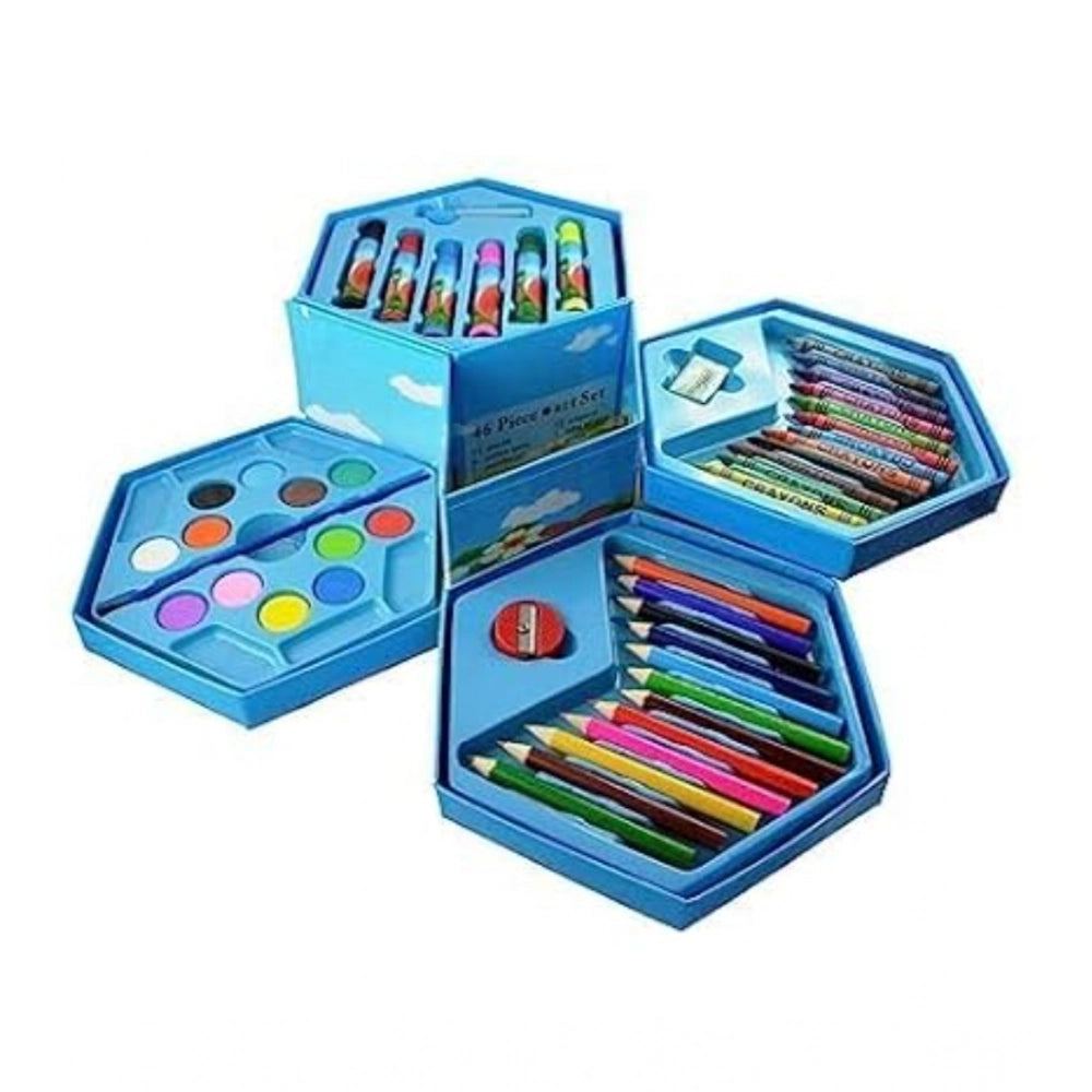 Plastic 46-Piece Art Set For Kids (Multicolor )