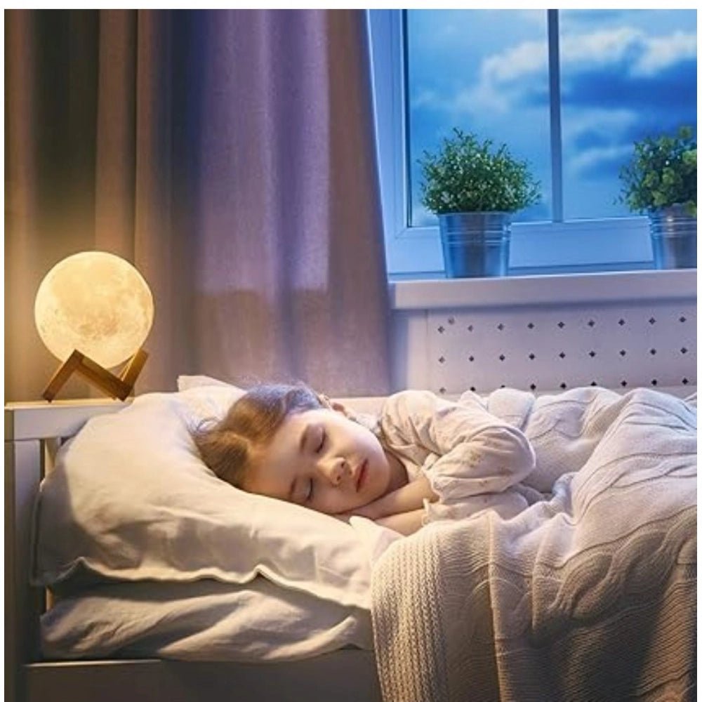 Plastic 3D Moon Night Lamp (Multicolor )