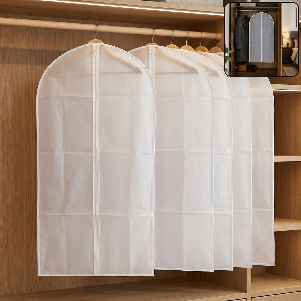 Foldable Non Woven Suit Cover  Coat Cover (5 Pc Set)