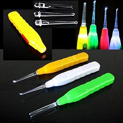 Led Flashlight Earpick With Tweezer (2 pc)
