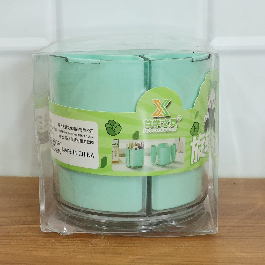 Multipurpose 5 Compartment Rotating Pen Holder (1 Pc)
