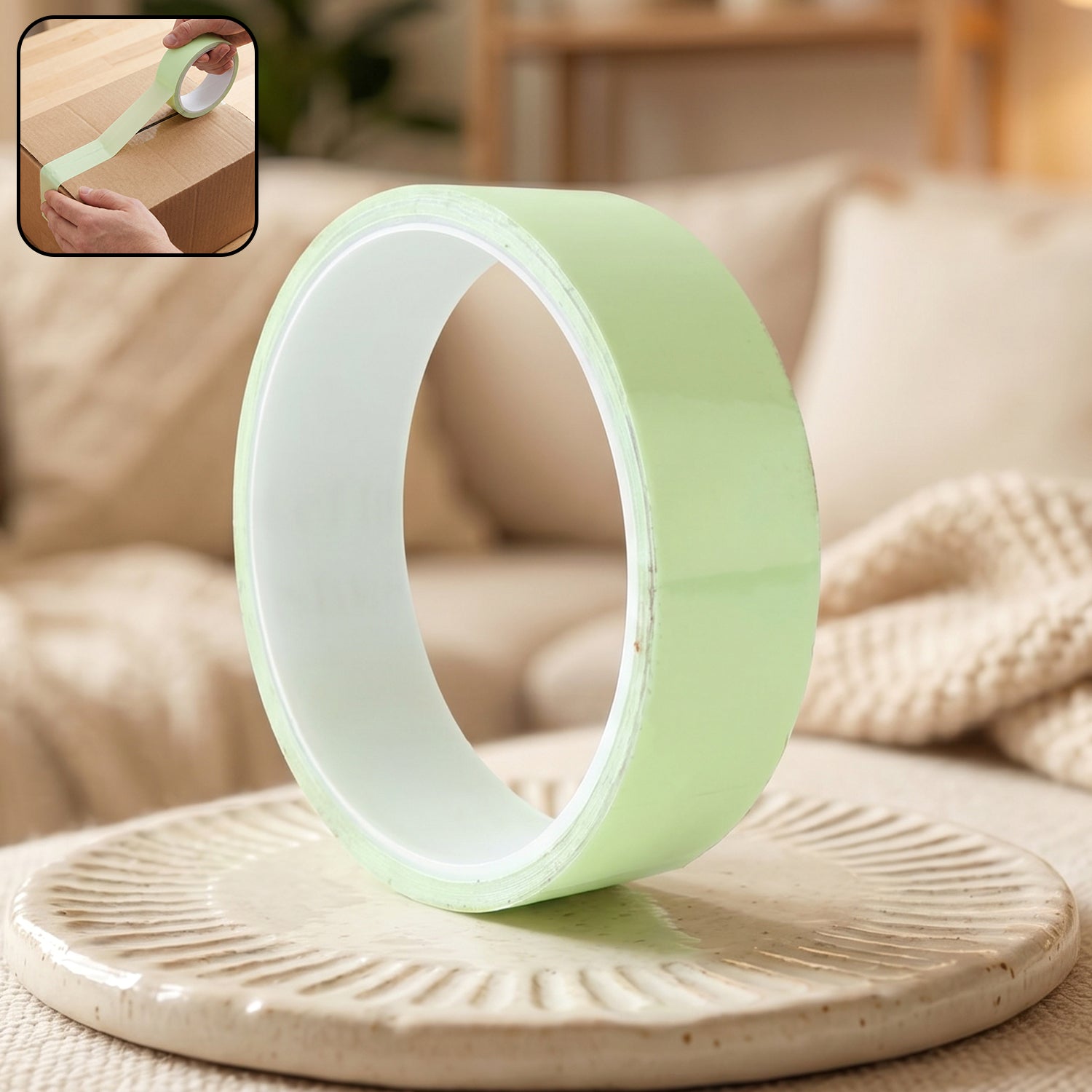 Strong Adhesive Glue Tape Roll For Packaging Boxes (85x25 Mm  1 Pc)