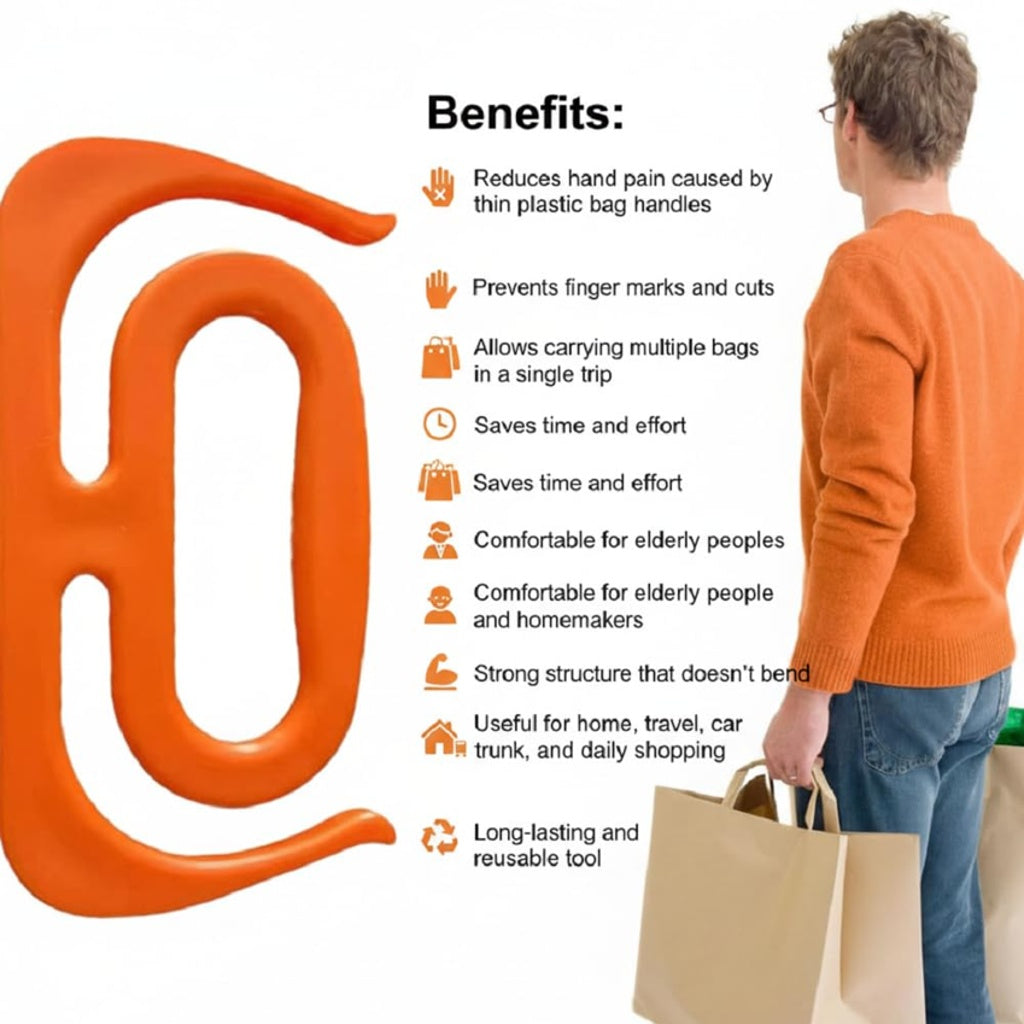 Heavy Duty Grocery Bag Carry Handle Grip Holder (Pack of 1)