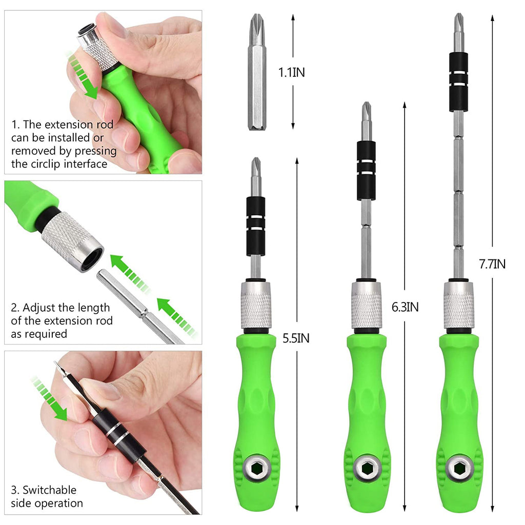 Compact storage case for the 32-in-1 multi-bit screwdriver set, ideal for portability.