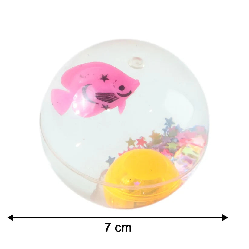 Light-up Bouncy Fish Ball  Impact-activated Led Flashing Sensory Toy (1 Pc)