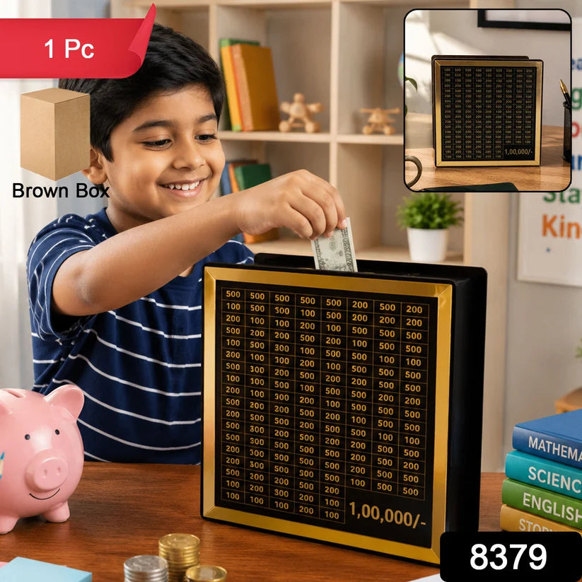 Wooden Money  Piggy Bank Money Box (1 Pc  With Marker Pen)