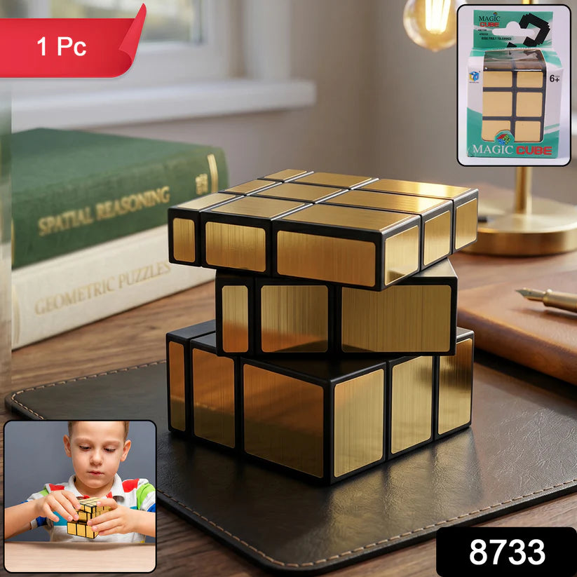 Mirror Cube  3x3 Puzzle Cube With Reflective Silver Surfaces