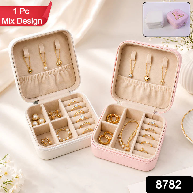 Jewellery Box For Women Mini Portable Jewelry Box Organiserpu Leather Jewlerrying Display Holder Small Travel Jewellery Box For Girls Women Mother Daughte Travel Ring Pendant Earring Necklace Storage Case