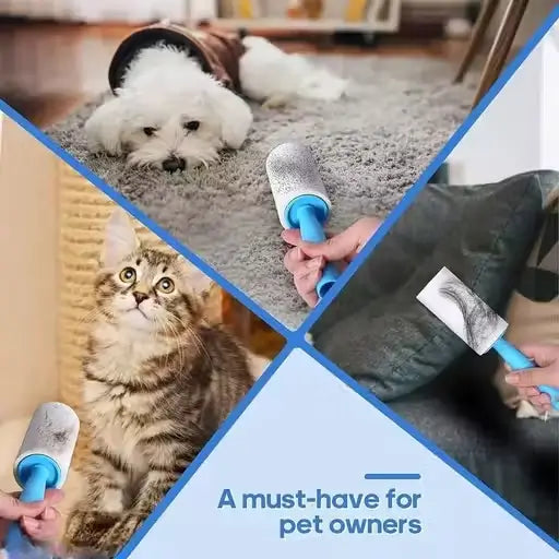 Sticky Lint Remover Roller Set with 180 Sheets (3 Rolls)