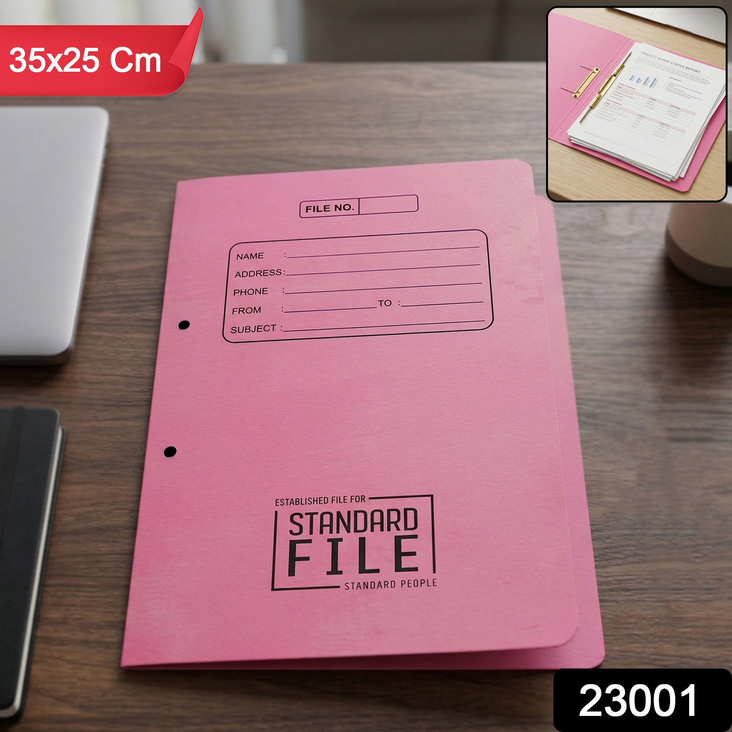 Premium Spring File Folder 35x25 Cm Office Document Holder With Metal Clip