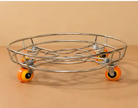 Gas Cylinder Trolley – Heavy-Duty Steel LPG Cylinder Stand with Wheels for Easy Movement