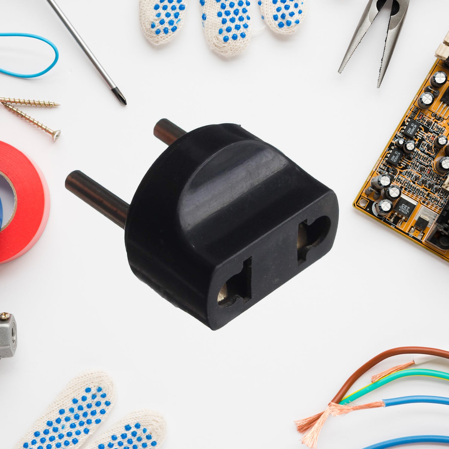 12563 2 Pin 4 Amp. Conversion Electrical Connector Plug 2 Pin Plug Converter Plug Adapter With Color Box (1 Pc )