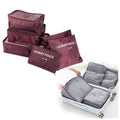 Waterproof Travel Packing Cubes Set 6 Pcs Organizer for Luggage, Laundry, and Storage