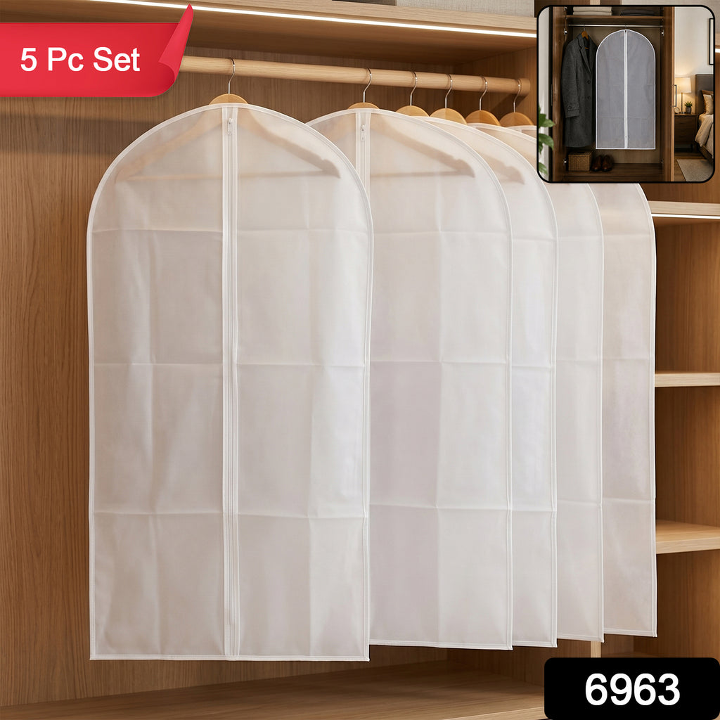 Foldable Non Woven Suit Cover  Coat Cover (5 Pc Set)