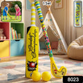 Combo Of Light Weight Plastic Bat Ball  Hockey For Kids