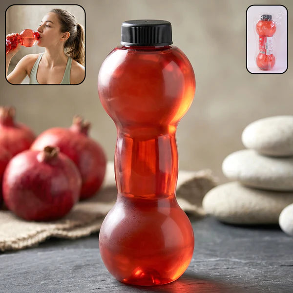 Unbreakable Plastic Dumbbell Shape Water Bottle - 0699