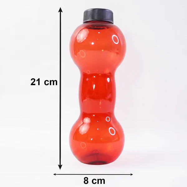 Unbreakable Plastic Dumbbell Shape Water Bottle - 0699