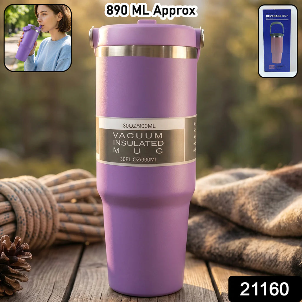 Premium Stainless Steel Vacuum Insulated Travel Mug  (890ml  1 Pc)