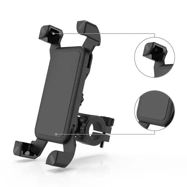 Bike Accessories Anti Shake & Stable Cradle Clamp Universal Bike/Motorcycle/Bicycle Handlebar Mount Rotation Phone Mount/Phone Holder Hands | Premium, Durable, Compact, Organizer