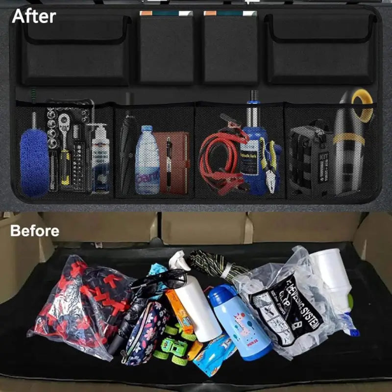 Car Backseat Organizer – Multi-Pocket Seat Storage Bag for Bottles, Toys, Accessories & Travel Essentials